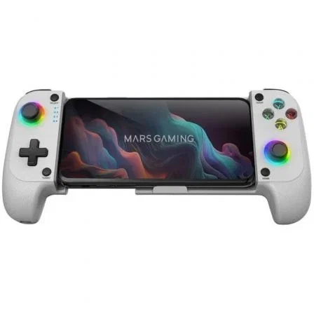 Mars Gaming MGPX Mando Inalámbrico Bluetooth 5.0 Gamepad 2en1 RGB Blanco Compatible PC PS4 Switch Android iOS Mars Gaming MGPX Mando Inalámbrico Bluetooth 5.0 Gamepad 2en1 RGB Blanco Compatible PC PS4 Switch Android iOS